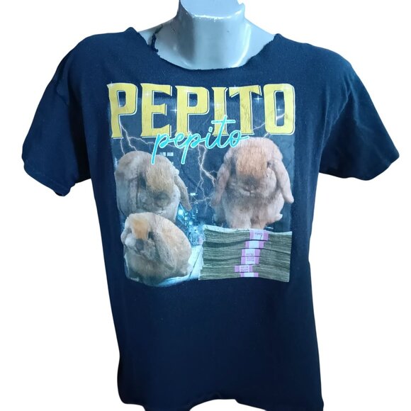 Vintage Large T-shirt Pepito Cutest Bunny Ever Graphic T-Shirt Stack Money OG - Picture 2 of 5